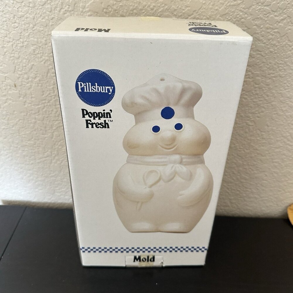 Pillsbury Poppin Fresh ceramic Mold advertising figure 1988 B & M in box - Picture 9 of 10